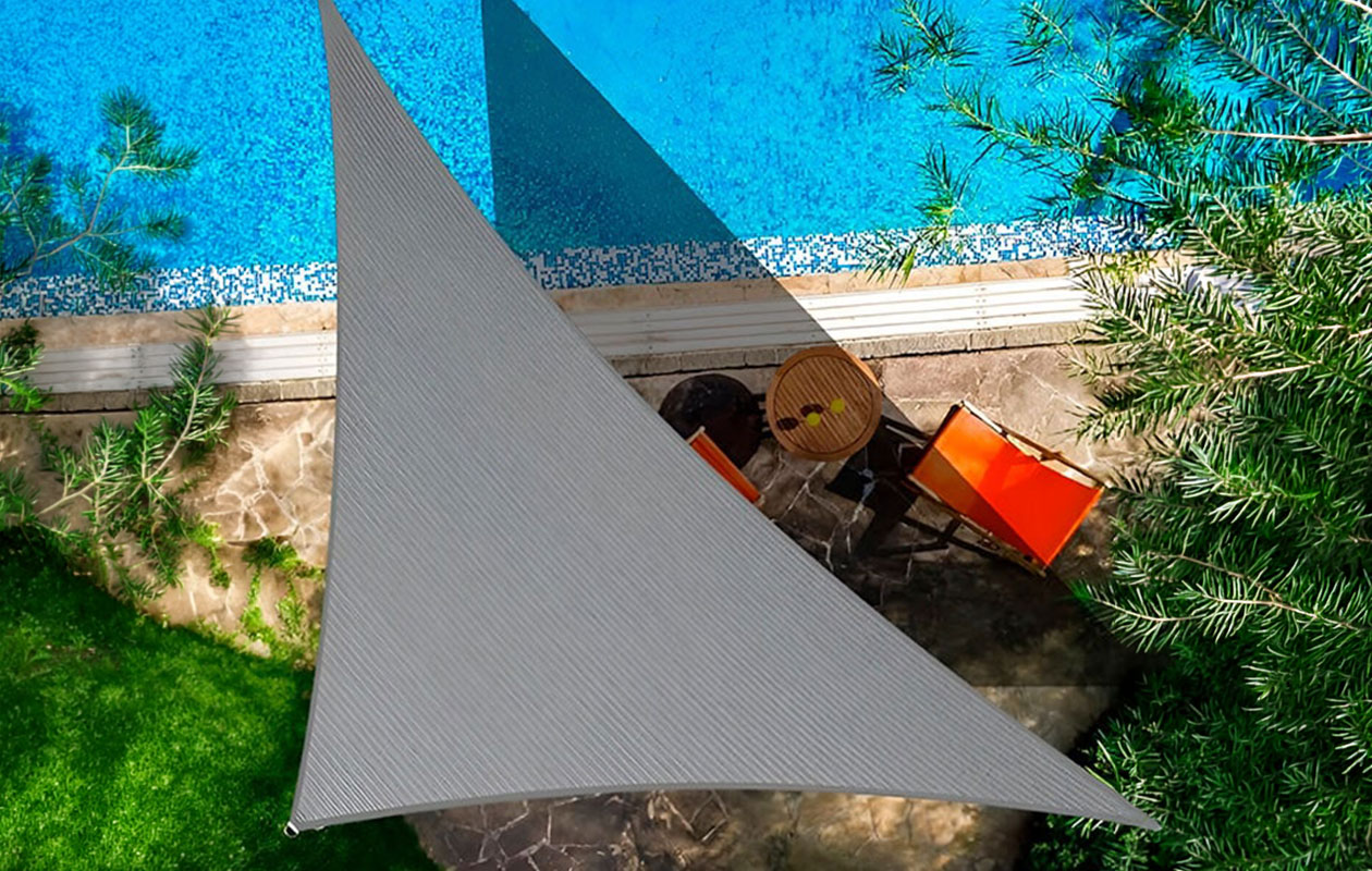 Voile d'ombrage Shadi – 3 × 3 × 3 m