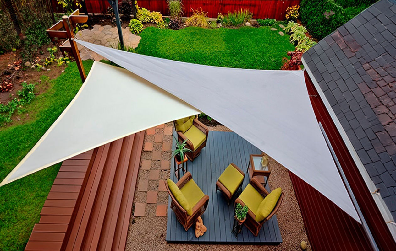 Voile d'ombrage Shadi – 3 × 3 × 3 m