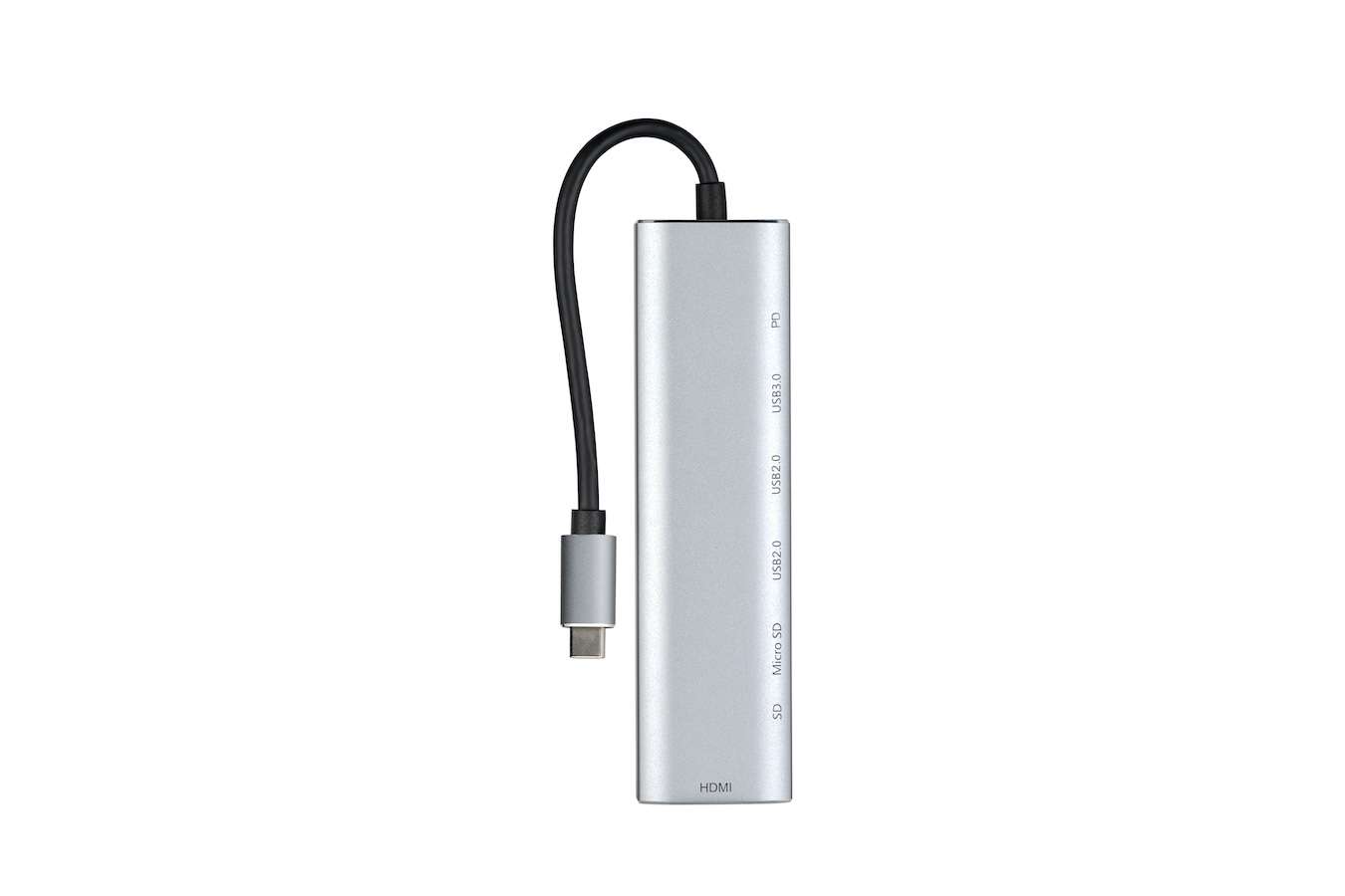 Universele Aluminium USB-C splitter - 7 in 1 - Space Grey
