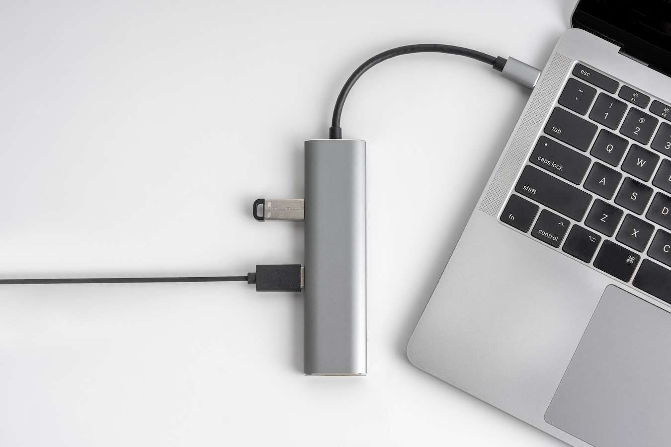 Universele Aluminium USB-C splitter - 7 in 1 - Space Grey