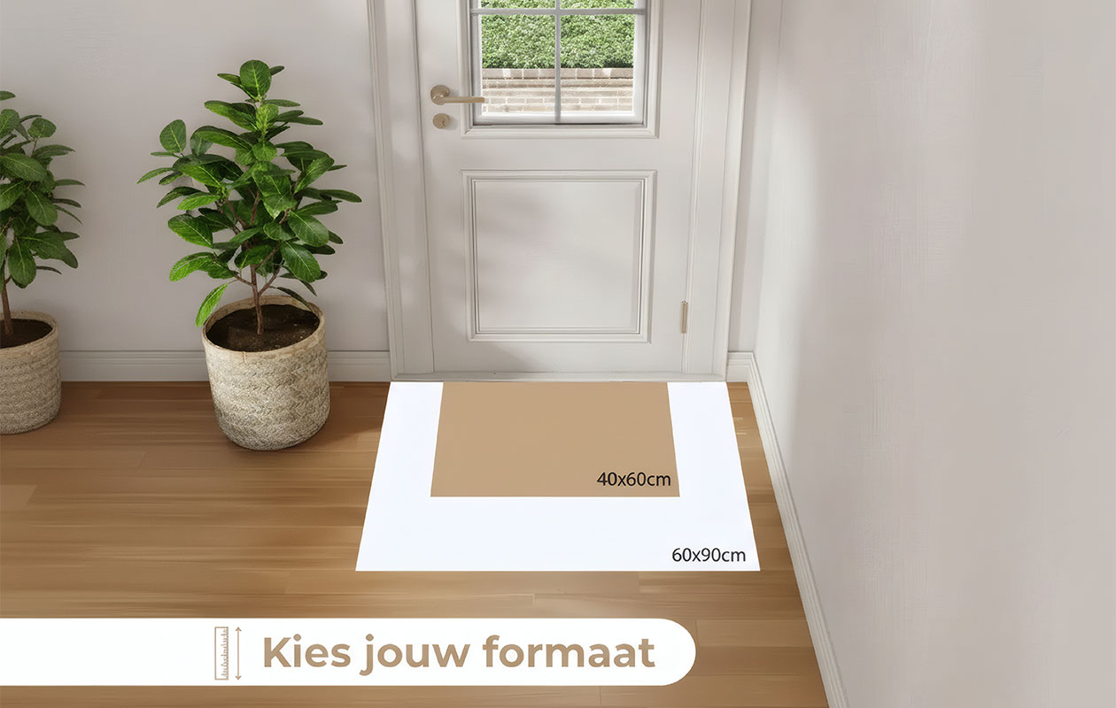 Ontvang €70 korting op een gepersonaliseerde deurmat