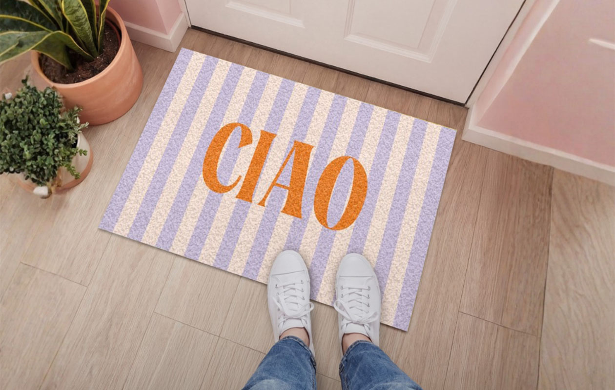 Ontvang €70 korting op een gepersonaliseerde deurmat