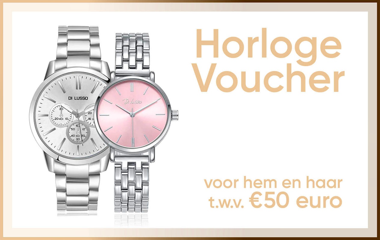 Waardebon t.w.v. €50 voor horloges bij Di Lusso