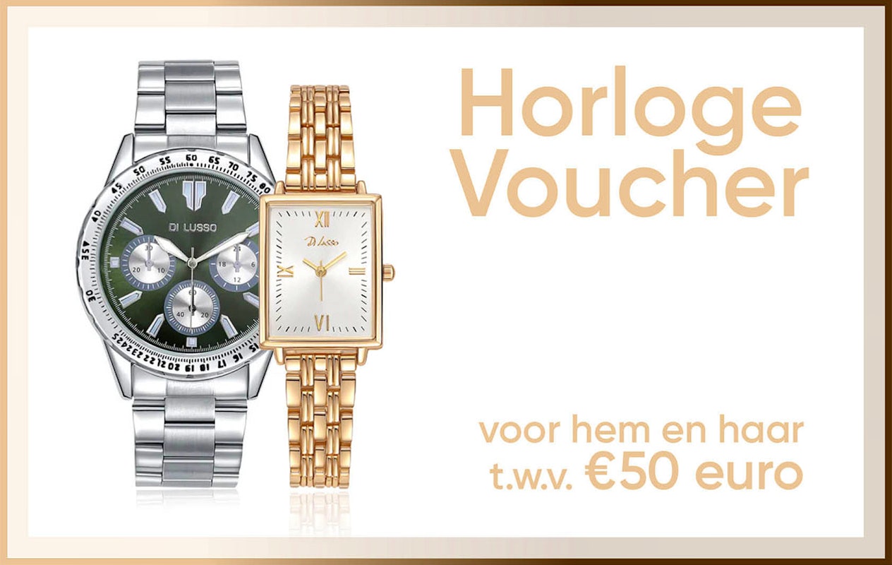 Waardebon t.w.v. €50 voor horloges bij Di Lusso
