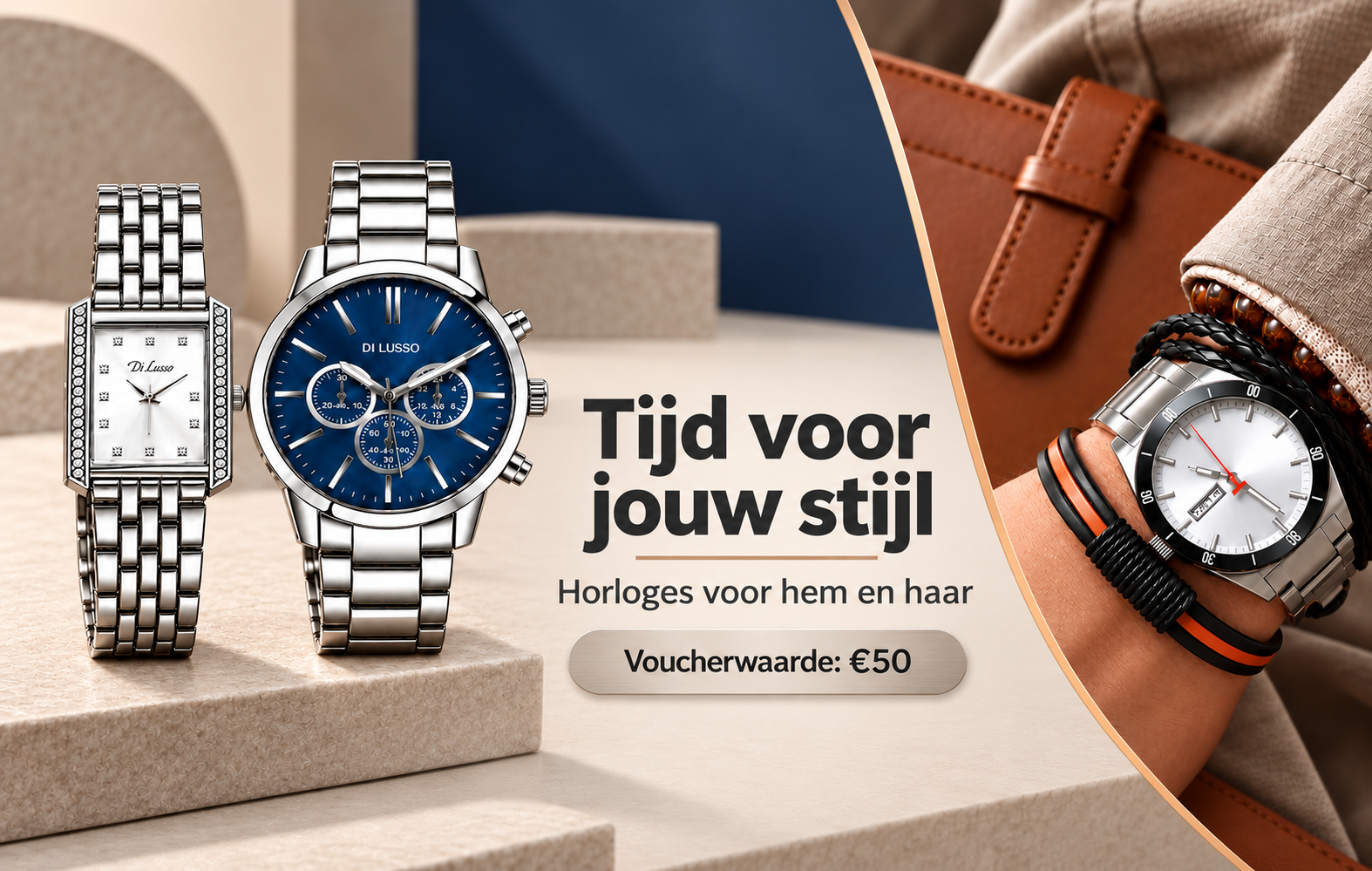 Waardebon t.w.v. €50 voor horloges bij Di Lusso