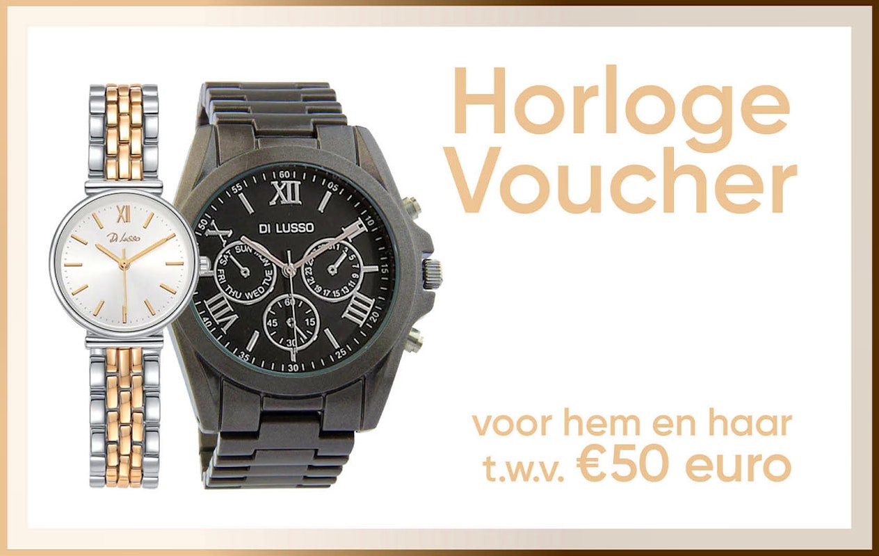 Waardebon t.w.v. €50 voor horloges bij Di Lusso