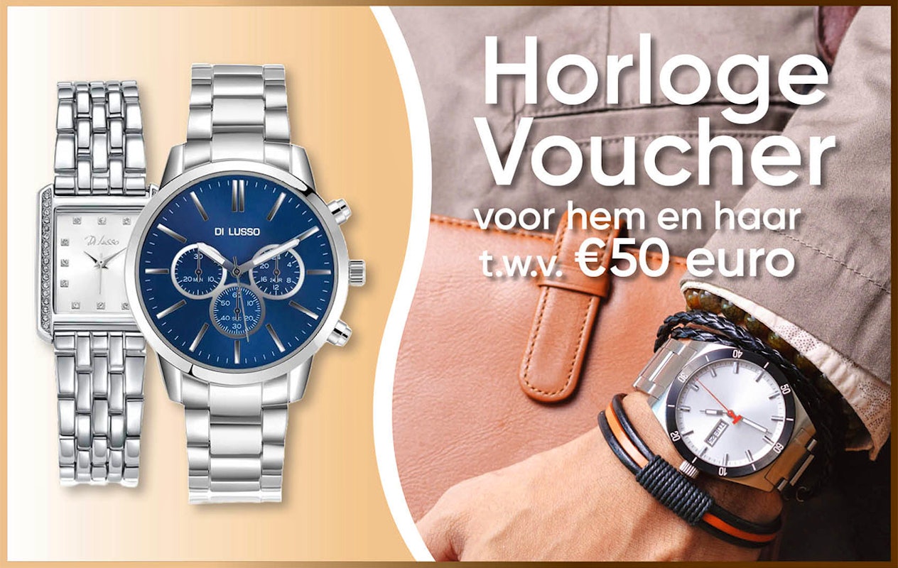Waardebon t.w.v. €50 voor horloges bij Di Lusso