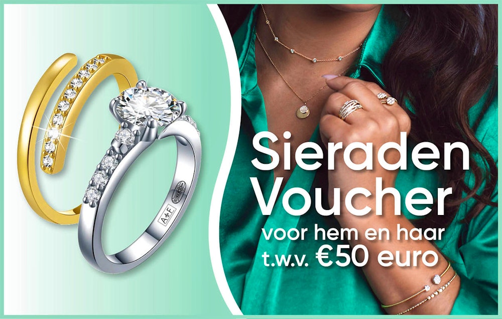 Waardebon t.w.v. €50 voor sieraden bij Di Lusso