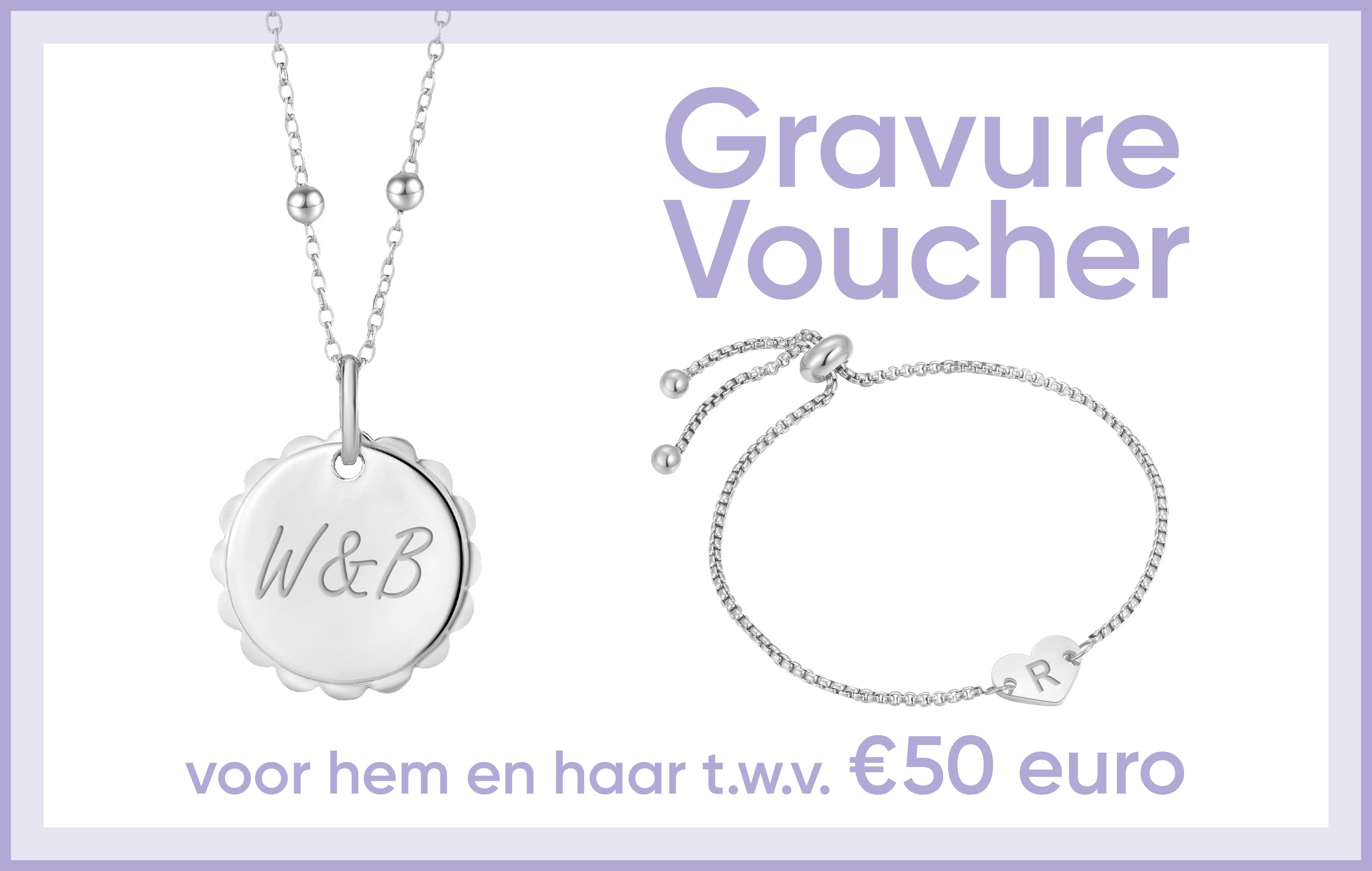 Waardebon t.w.v. €50 voor gegraveerde sieraden bij Di Lusso