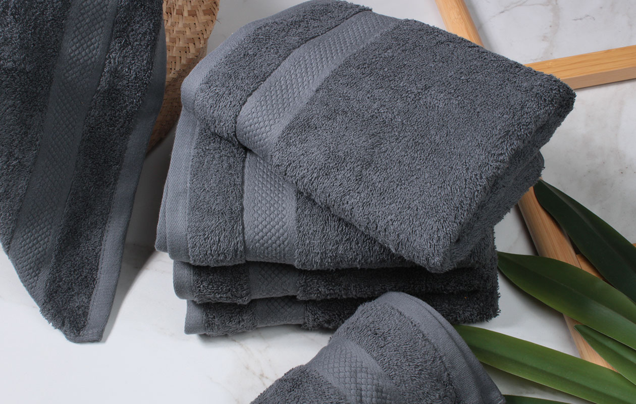 6-pack Handdoek hotel collectie - 50x100 - Antraciet