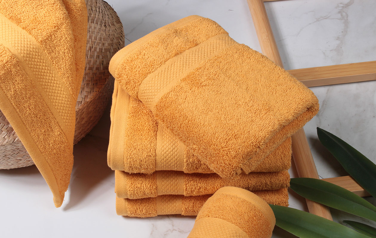 6-pack Handdoek hotel collectie - 50x100 - Okergeel