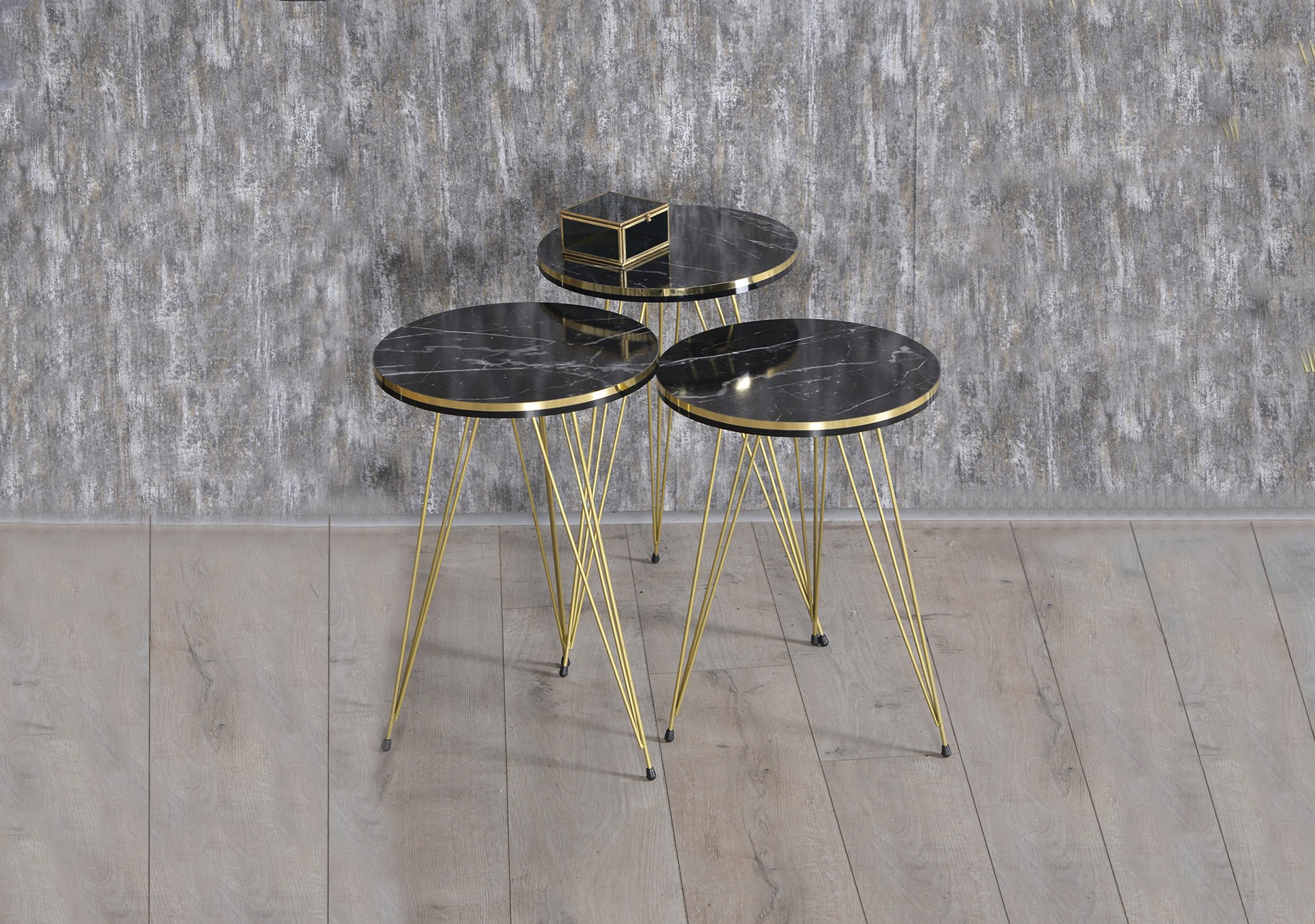 Artiva Stijlvolle 4-delige Tafelset: Salontafel & 3 Bijzettafels