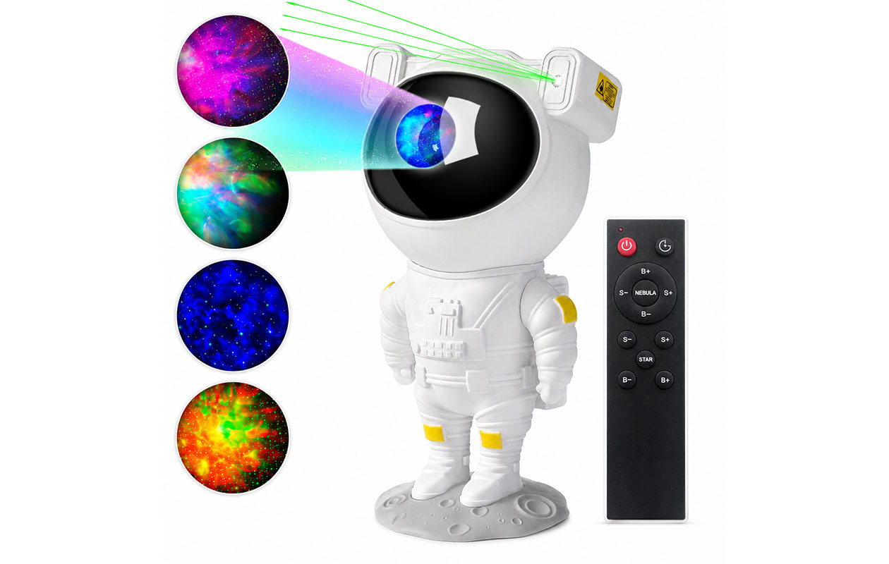 Projecteur d'étoiles astronaute - Laser et aurore boréale