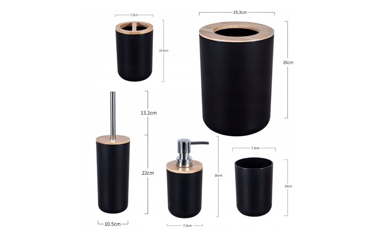 Ensemble d'accessoires de salle de bain 6 pièces