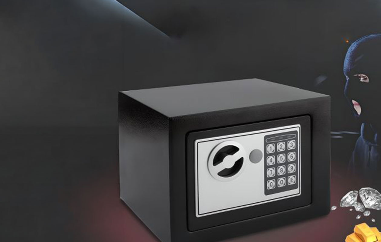 Coffre-fort électronique avec code PIN & clés de secours