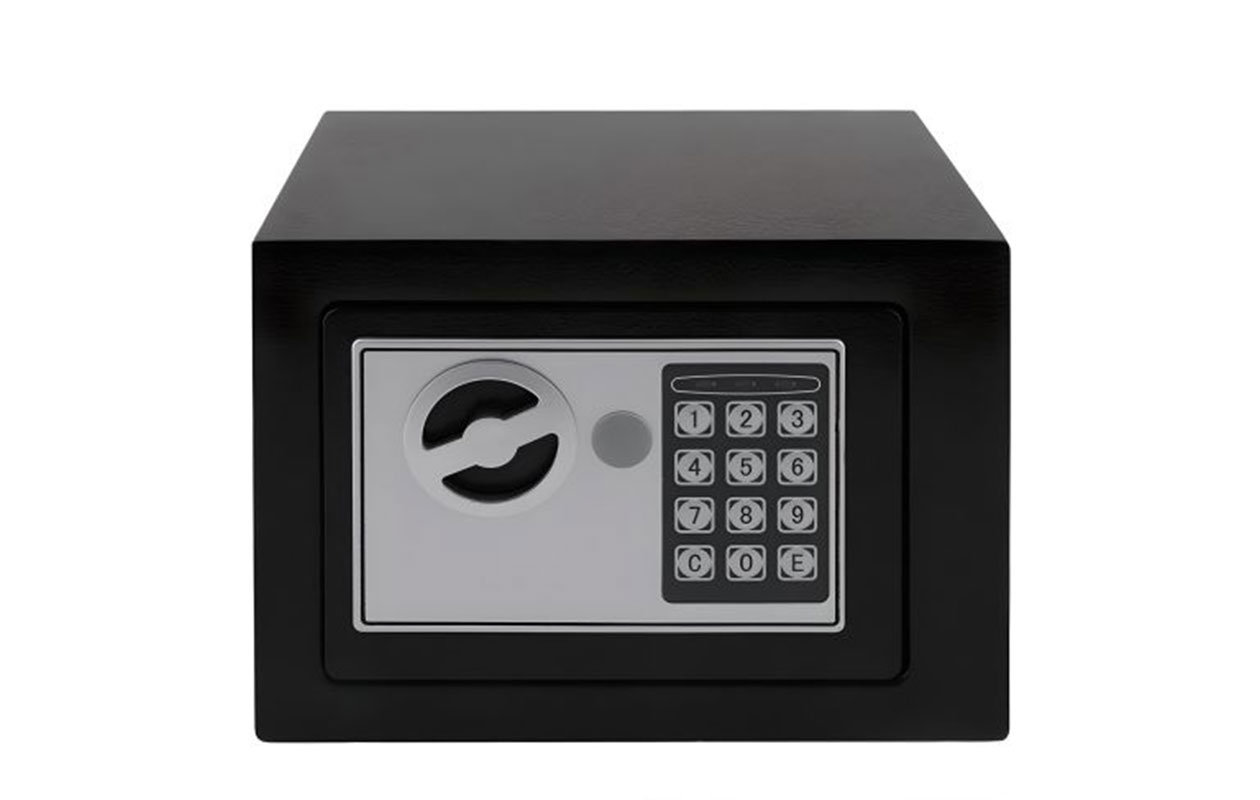 Coffre-fort électronique avec code PIN & clés de secours