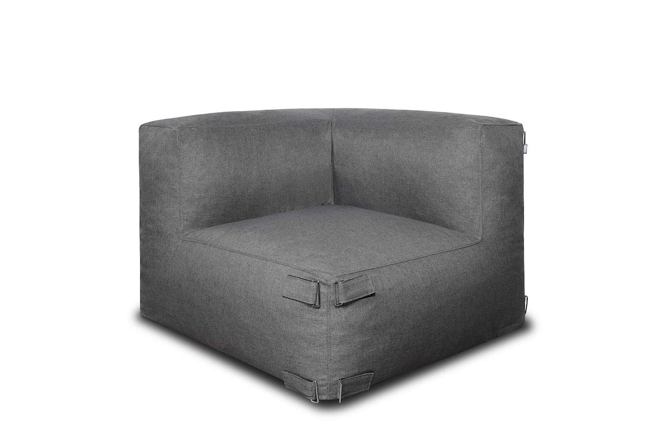 Feel Furniture - Binnen en Buiten bank - Odin - 4 Persoonsbank - Grijs - Met Hocker