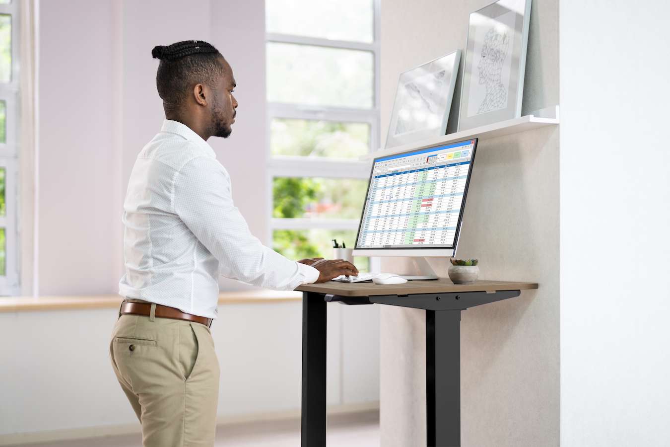 Feel Furniture elektrisch verstelbaar bureau 120x60cm 