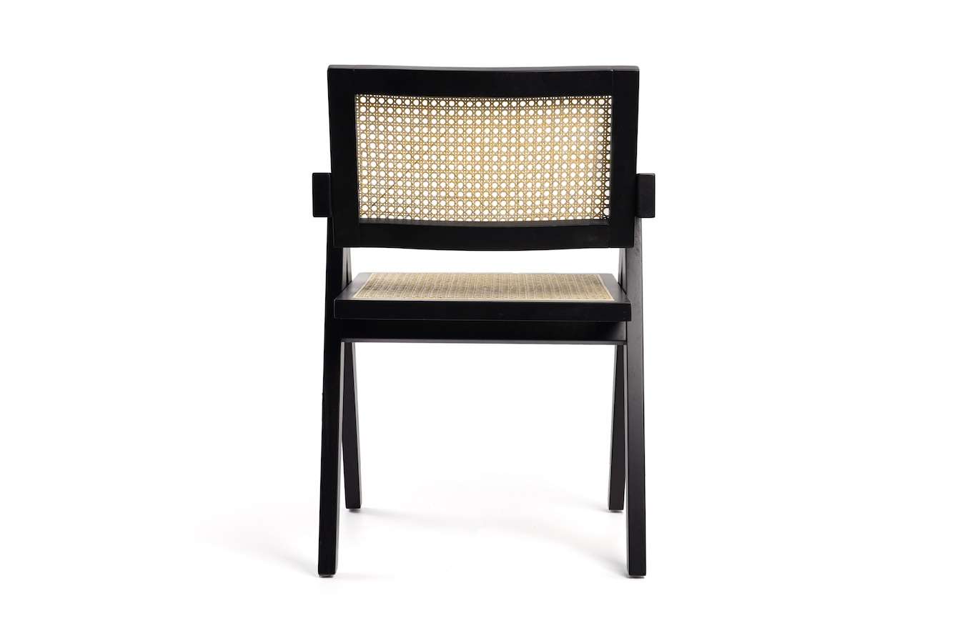 Feel Home houten eetkamer stoel rattan zwart