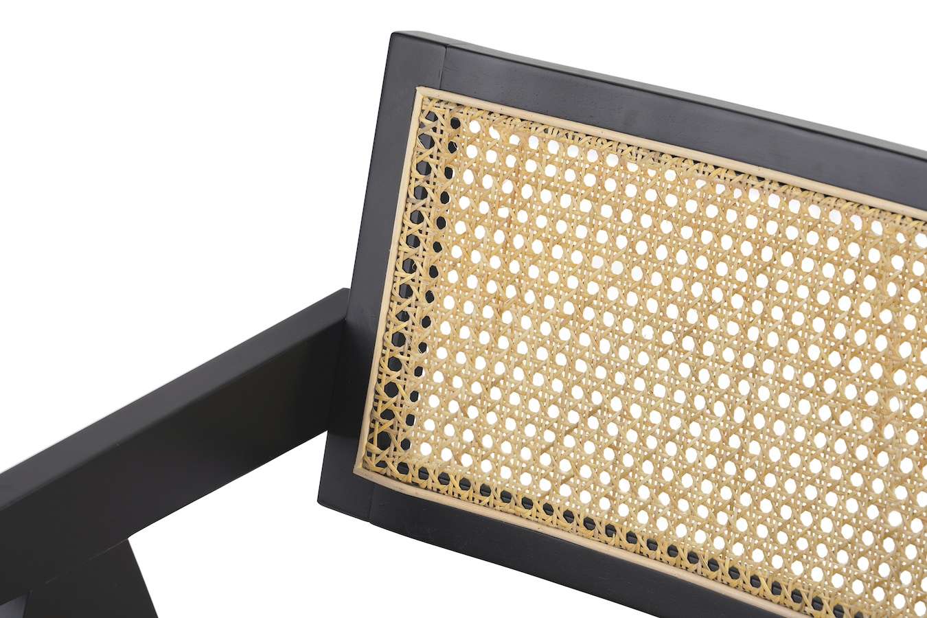 Feel Home houten eetkamer stoel rattan zwart