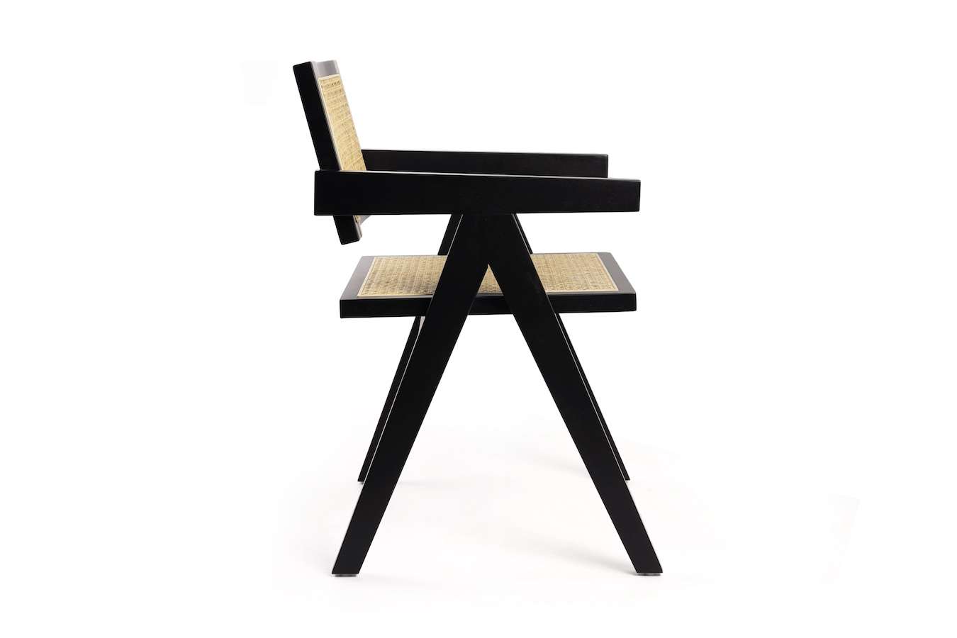 Feel Home houten eetkamer stoel rattan zwart