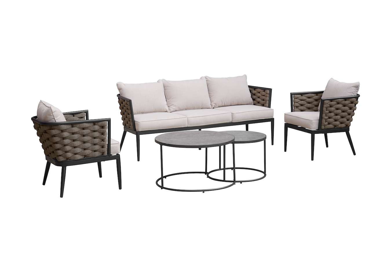 Feel Home Luxe Brezza loungeset met duo salontafel