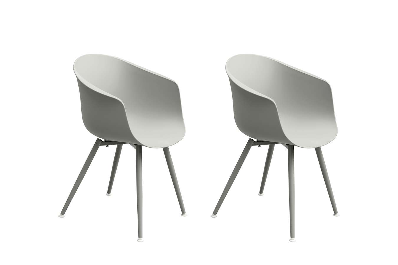 Feel Home - Luxe kuipstoel voor buiten - Light Grey - Set van 2 stuks