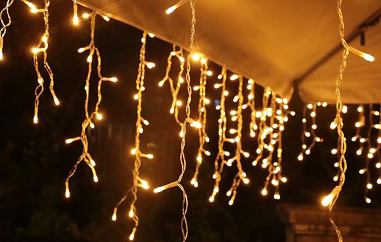 IJspegel lichtslinger 200 LED – Amber licht