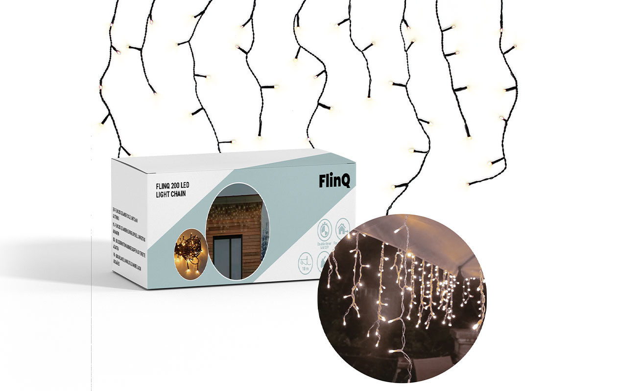 FlinQ - IJspegel lichtslinger - Warm wit