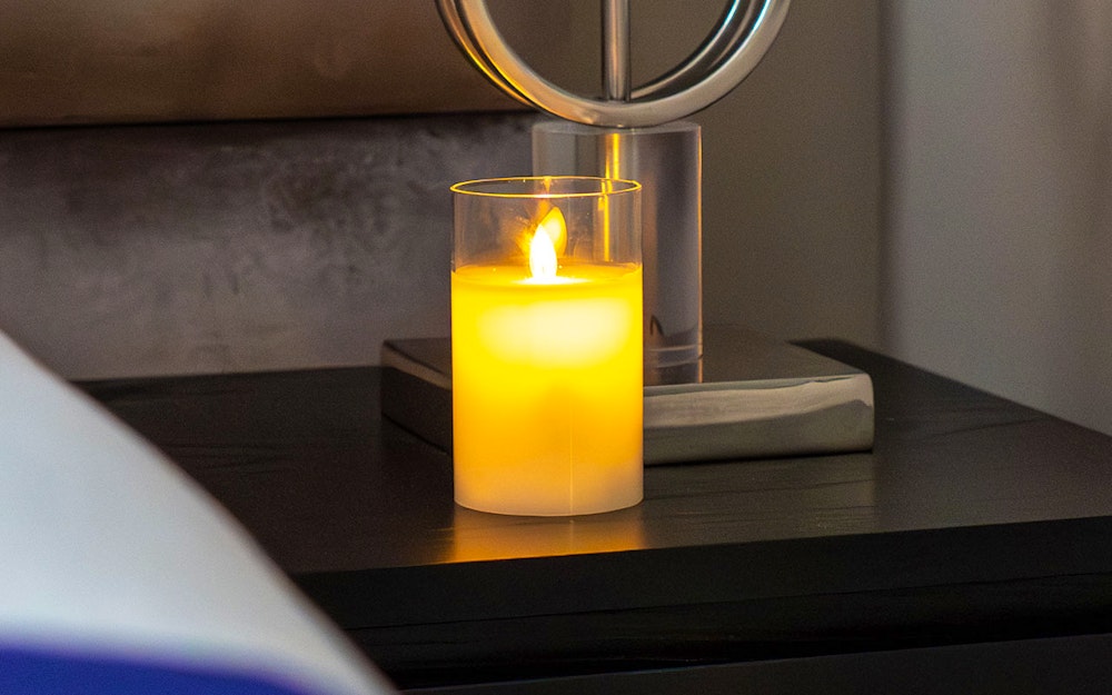 FlinQ - LED Kaarsen Smoked Glass (Transparant)