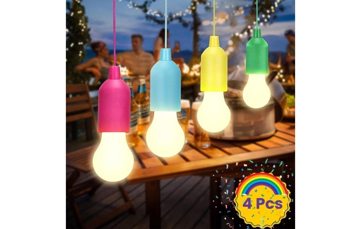 Lampes LED à cordon sans fil - 4 pièces