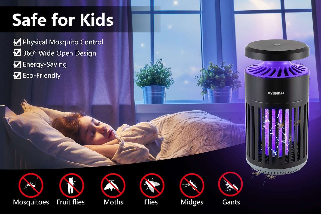 Hyundai Electronics muggenvanger LED-lamp