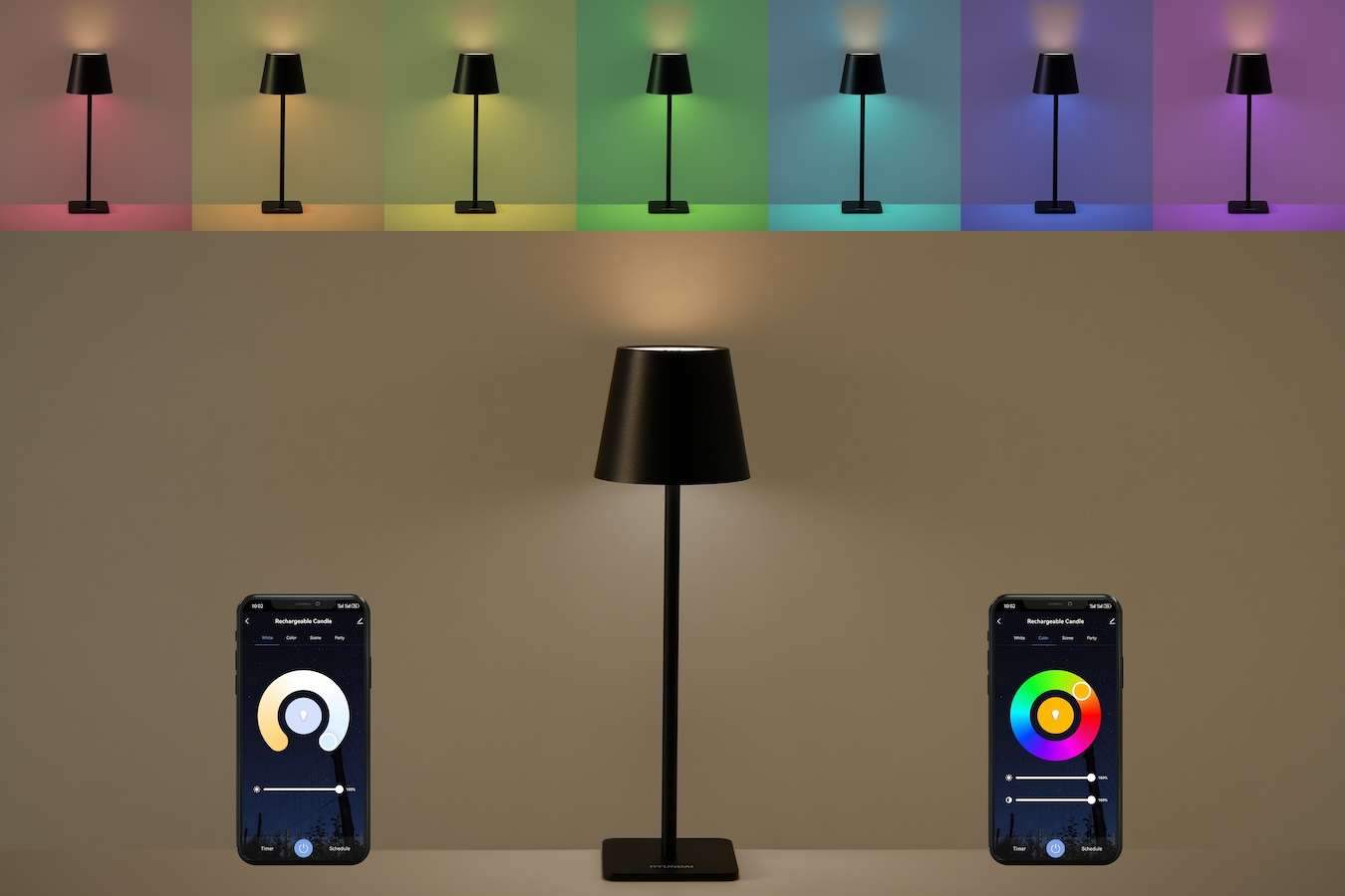 Hyundai Home - Draadloze tafellamp - met RGB en besturing via Hyundai Home APP