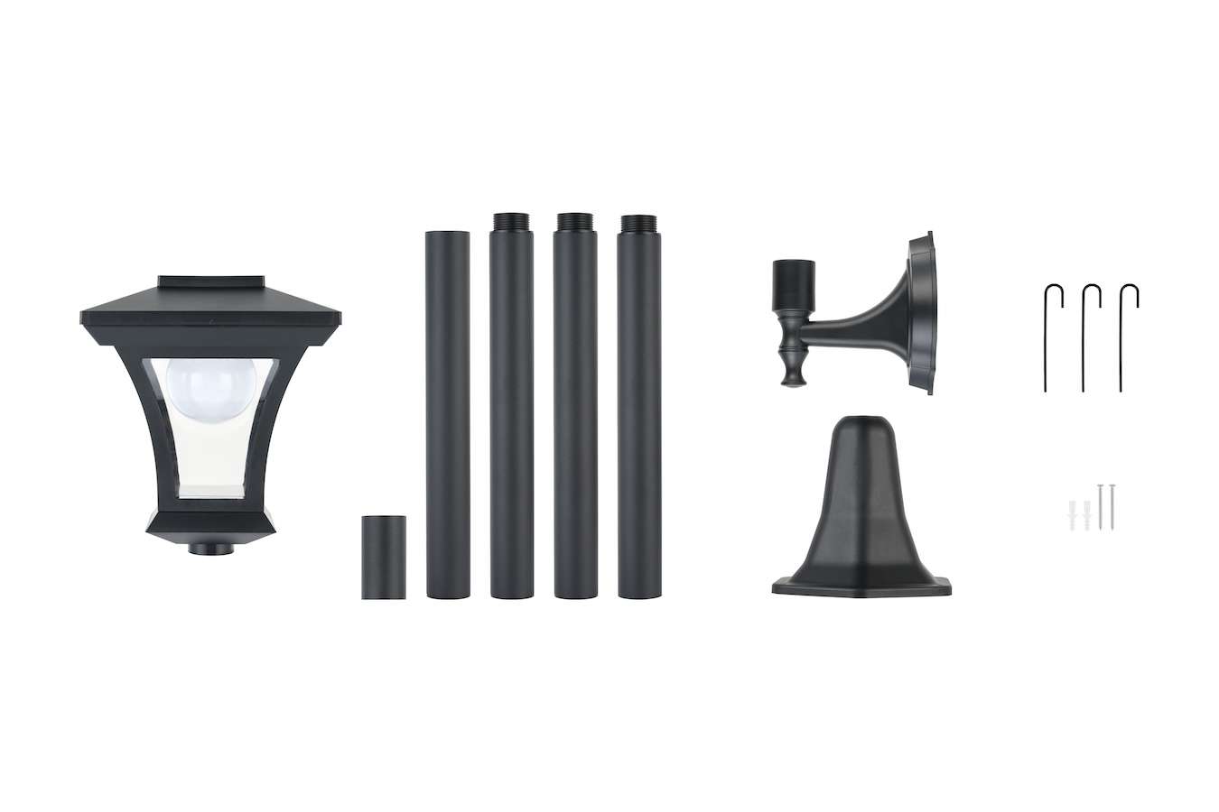 Hyundai Lighting - Klassieke lantaarnpaal op zonne-energie - 160 cm