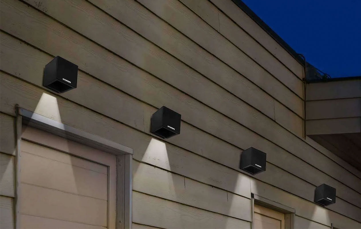 Applique murale cubique Hyundai Lighting à énergie solaire - 2 pièces