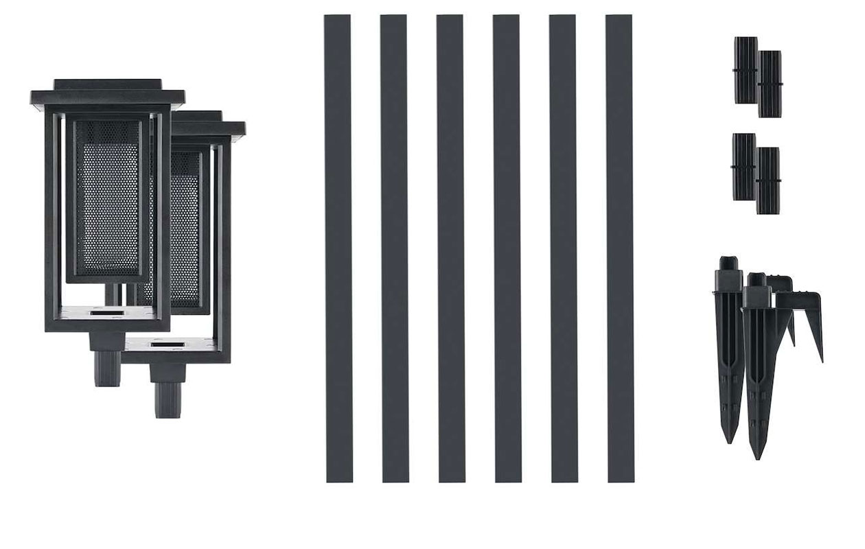 Hyundai Lighting Torches solaires de luxe pour allée (lot de 2)
