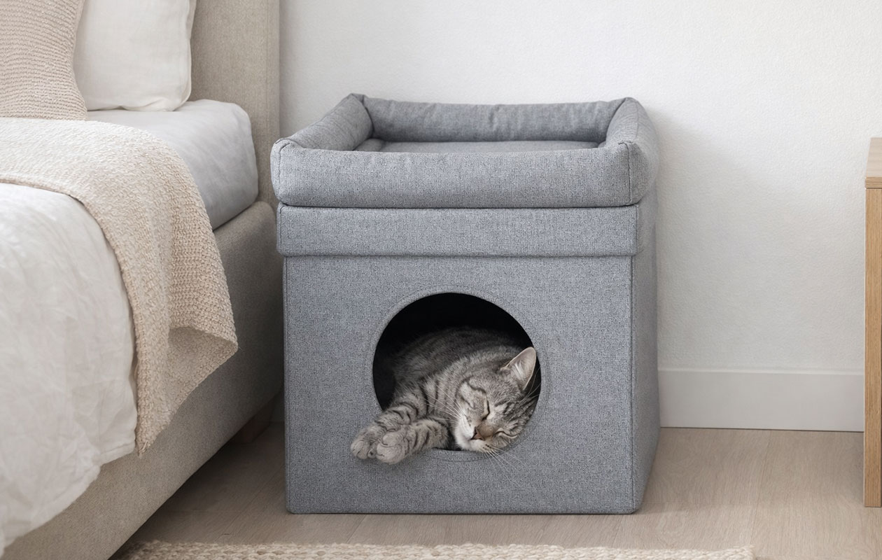 Maison pour chat avec coussin