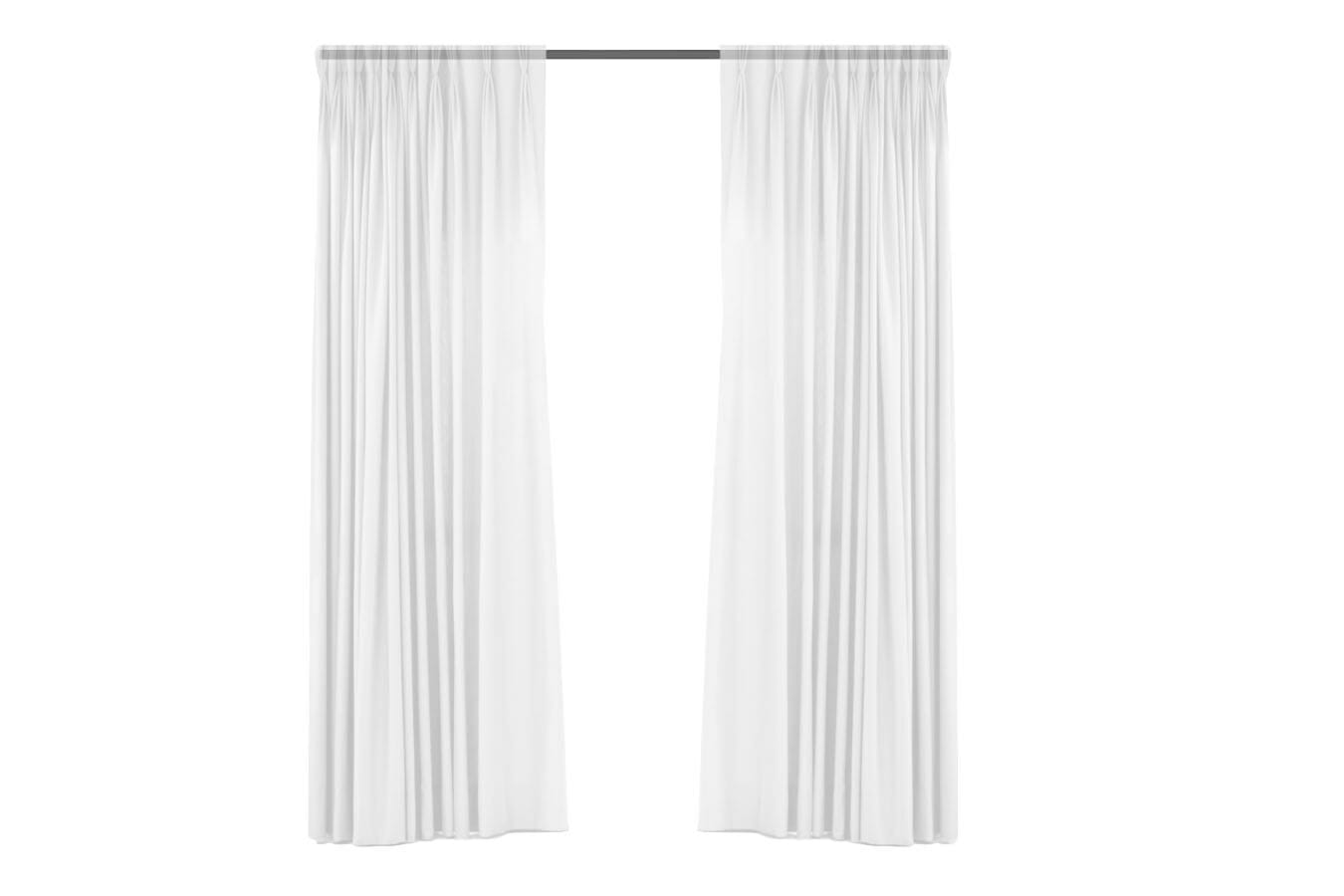 Larson - Luxe ondergordijnen - Met ringen - 3m x 2.5m - Wit