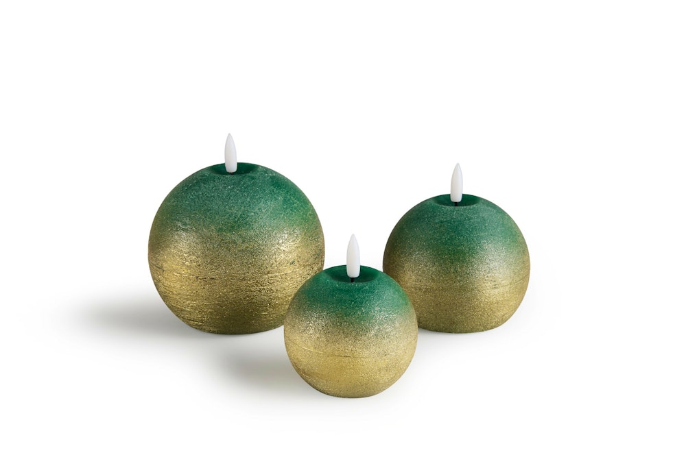 LED kaars set van 3 - met wax