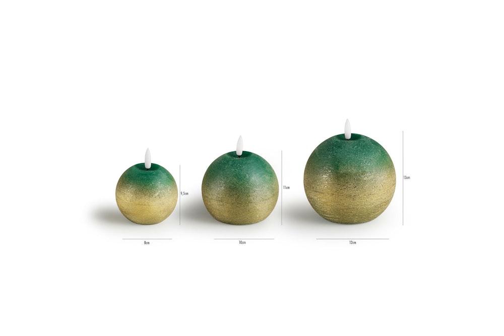 LED kaars set van 3 - met wax