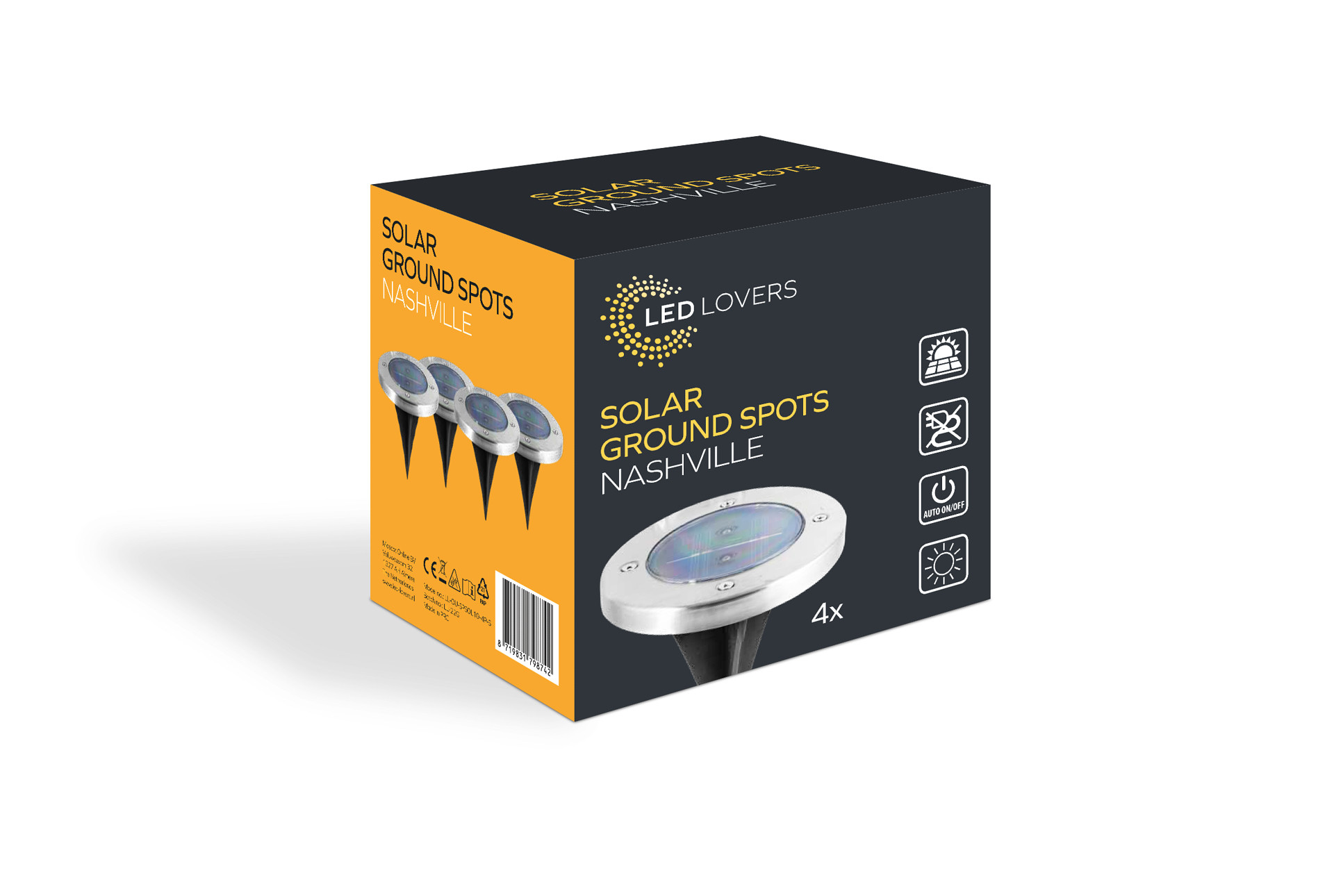 LED Lovers Grondspot Verlichting Nashville Zilver