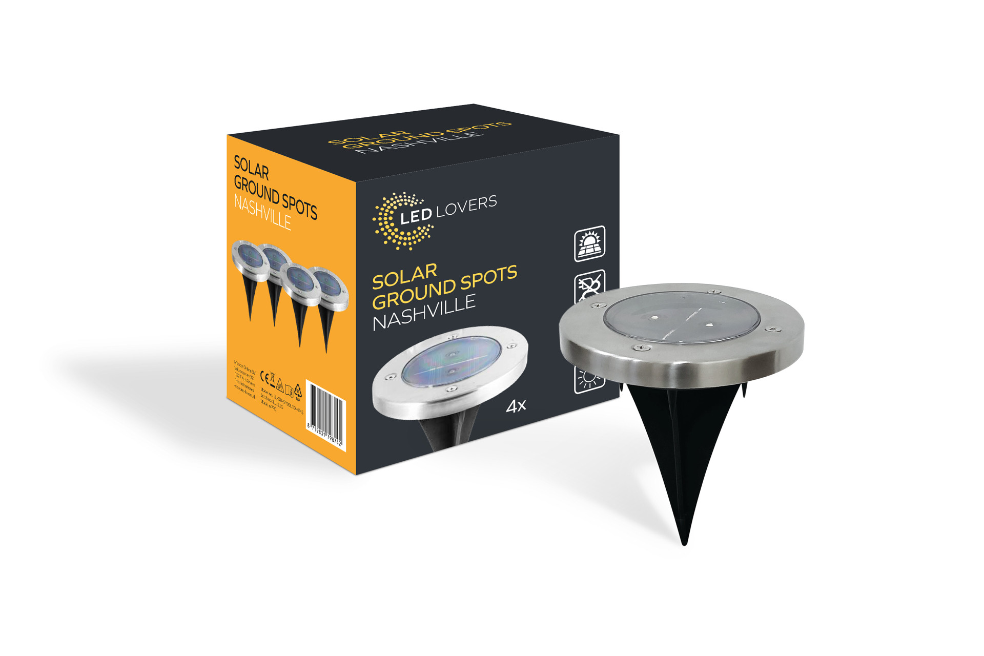 LED Lovers Grondspot Verlichting Nashville Zilver