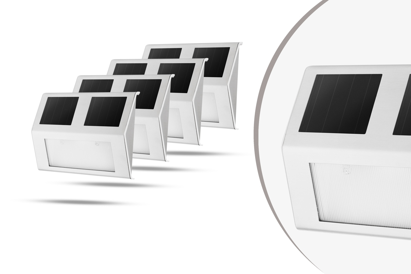 LED Lovers Texas 4 stuks solar muurlamp