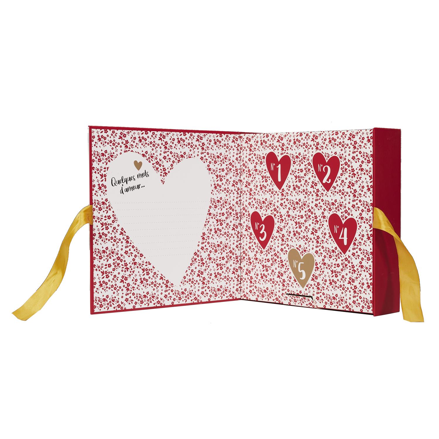 Liefdes cadeaubox met 5 kaarsen Valentijn cadeau 