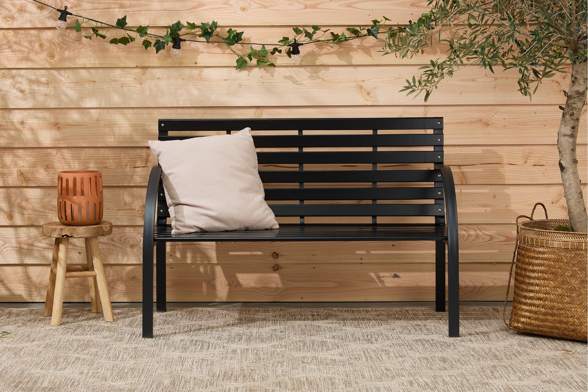 Lifa Garden Houten tuinbank - Zwart