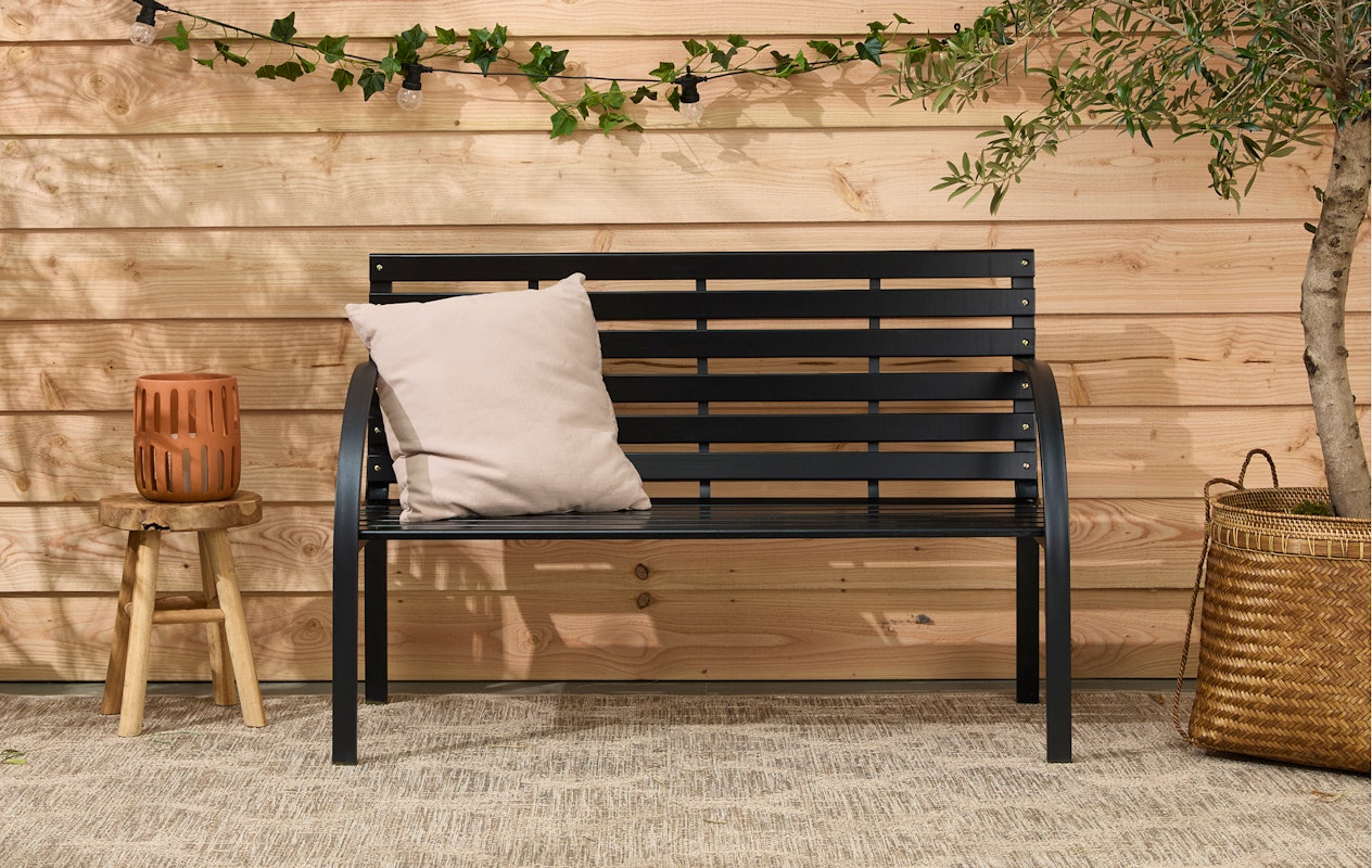 Lifa Garden Banc de jardin en bois - Noir