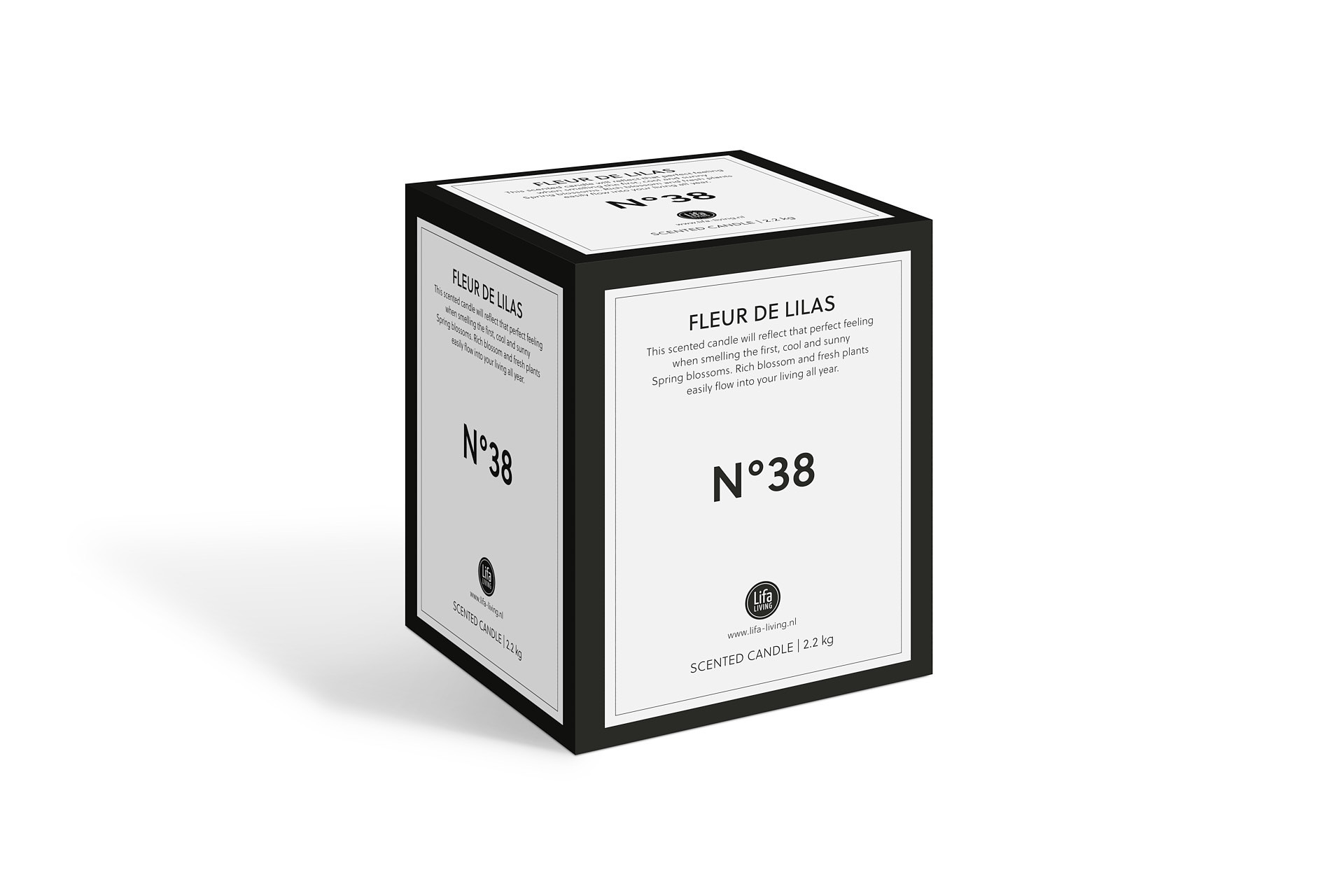 Lifa Living  Geurkaars XL - Goud glas