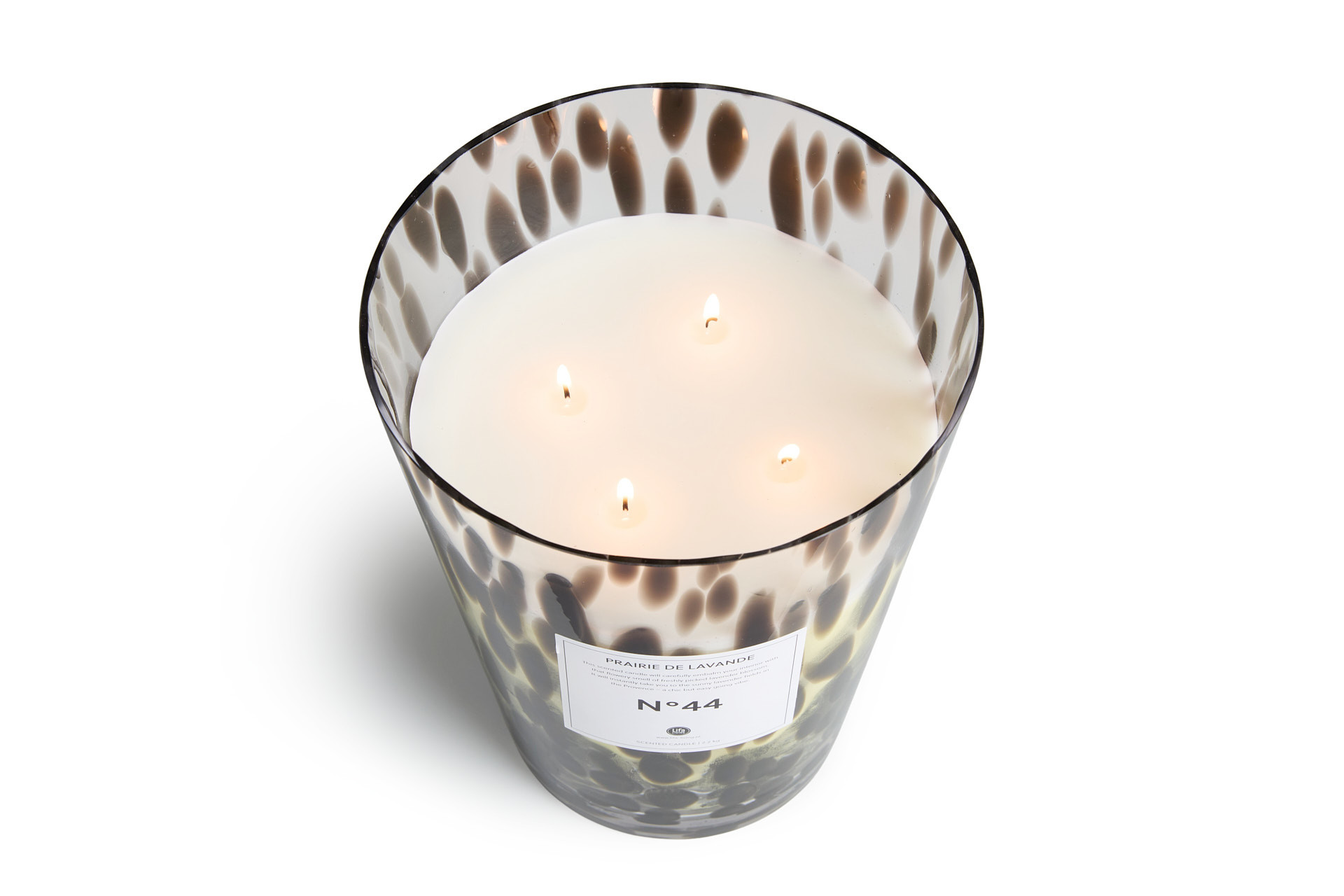 Lifa Living  Geurkaars XL - Zwart/wit panterprint