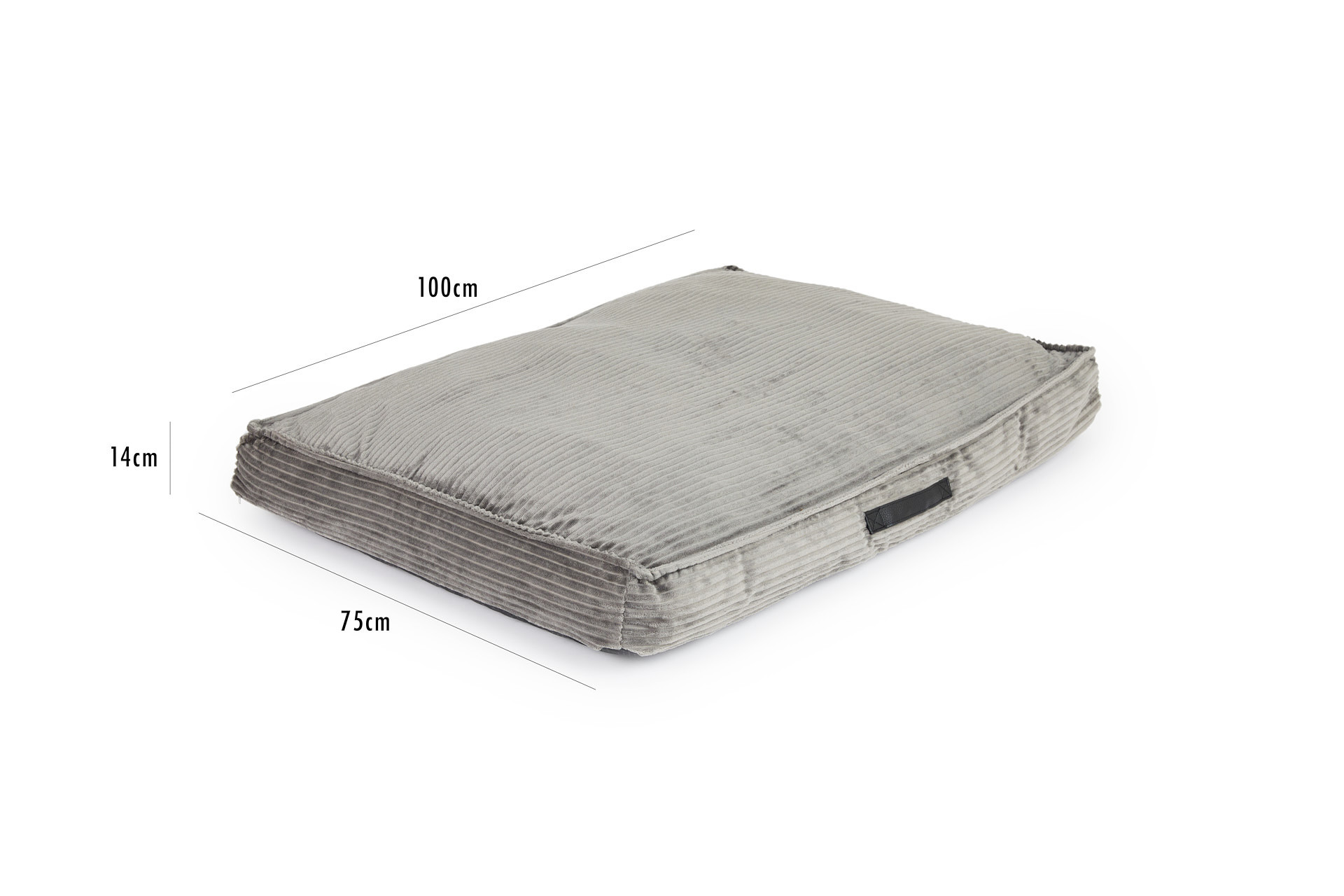 Lifa Living Hondenkussen ribfluweel - Grijs