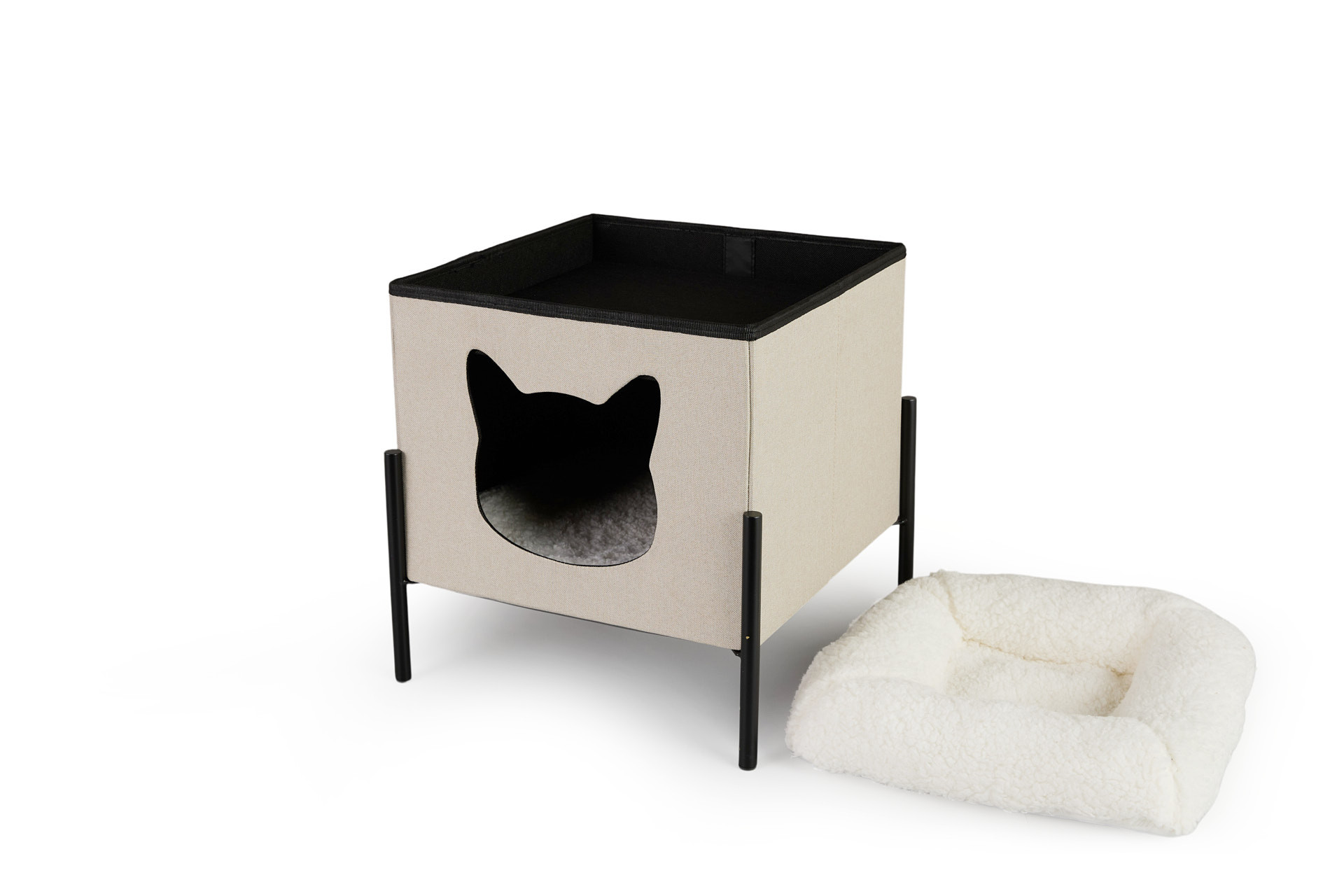 Lifa Living Kattenhuis op pootjes met ligkussen